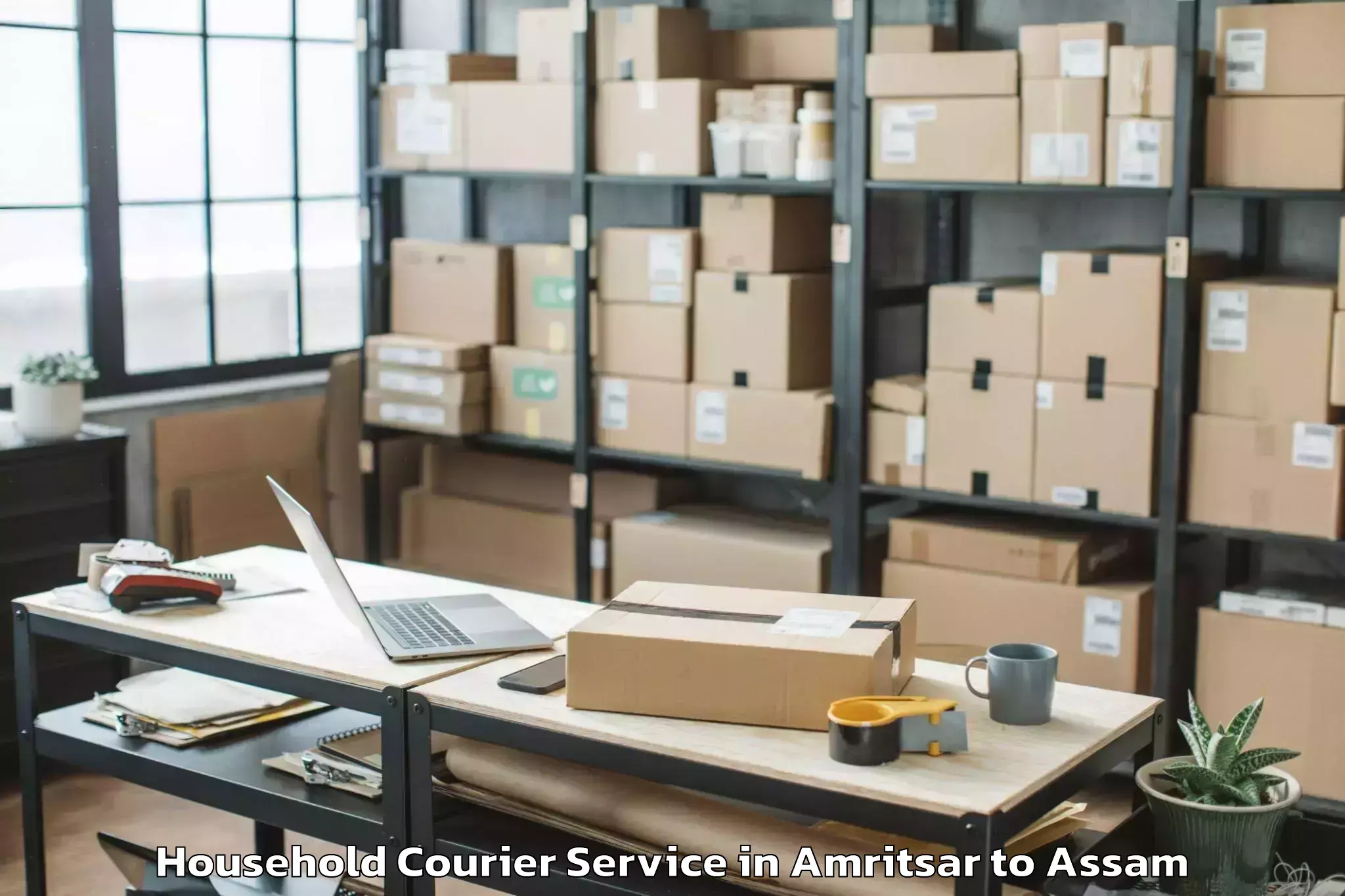 Reliable Amritsar to Sibsagar Household Courier